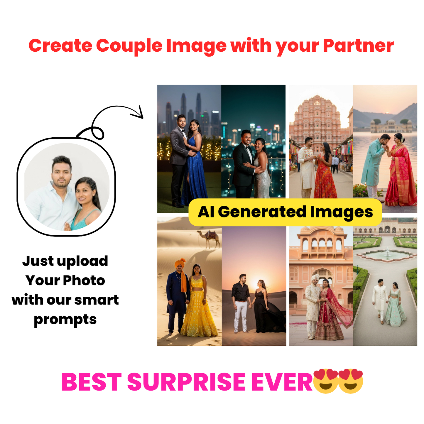 🌸 Couple Photoshoot Prompts- The Instant Couple Album